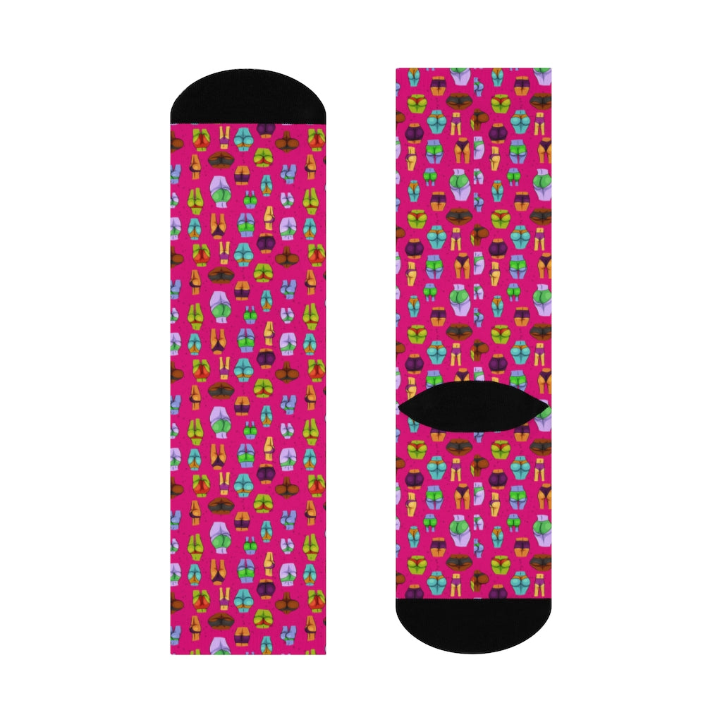 Booty Crew Socks (PINK)