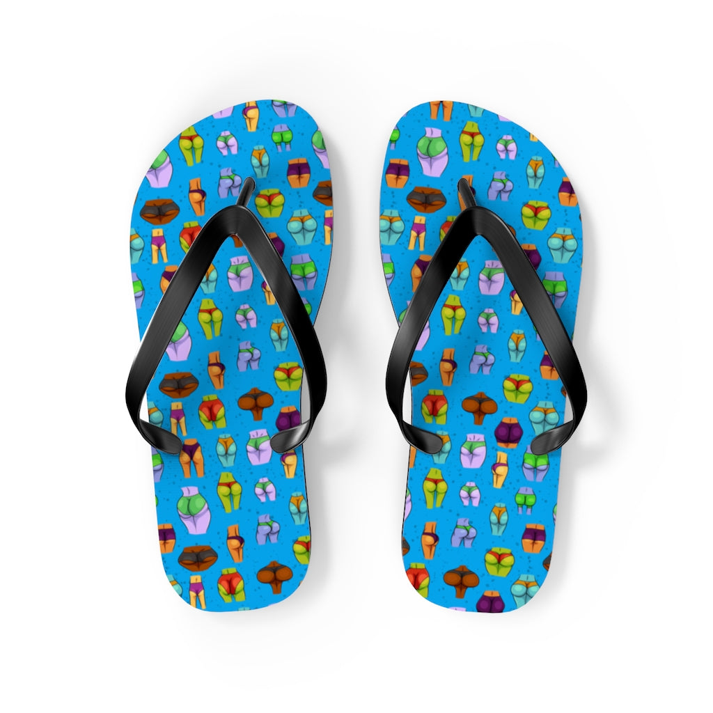 Beaucoup Booty Flip Flops (BLUE)