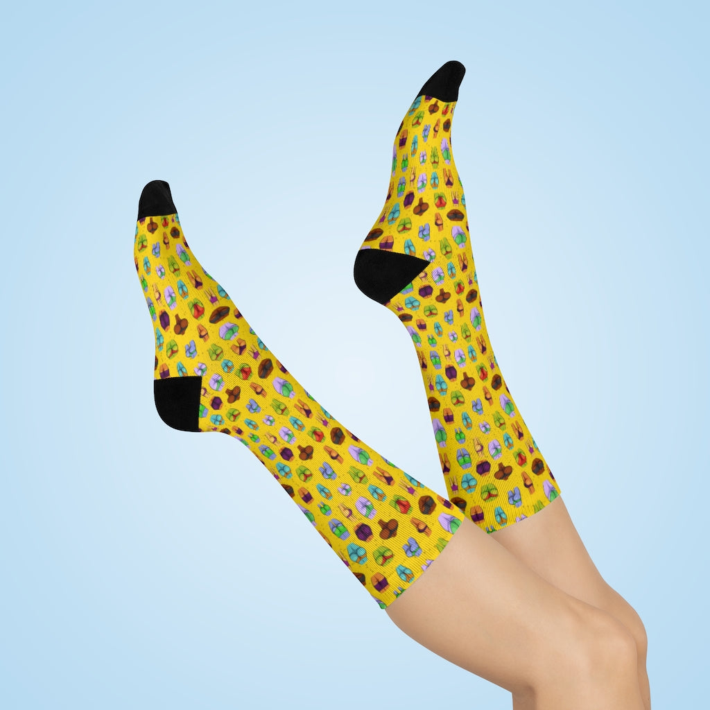 Booty Crew Socks (YELLOW)