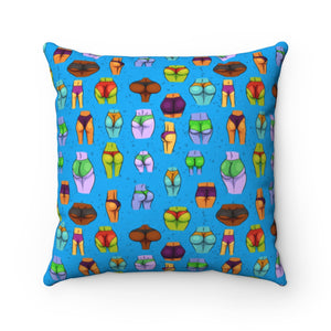 Beaucoup Booty Square Pillow (BLUE)