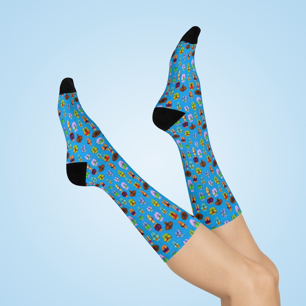 Booty Crew Socks (BLUE)