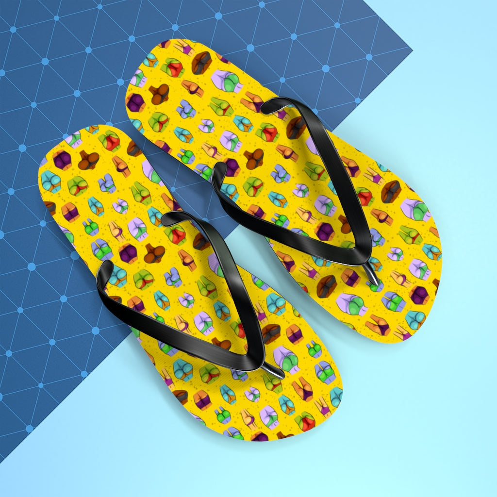 Beaucoup Booty Flip Flops (YELLOW)