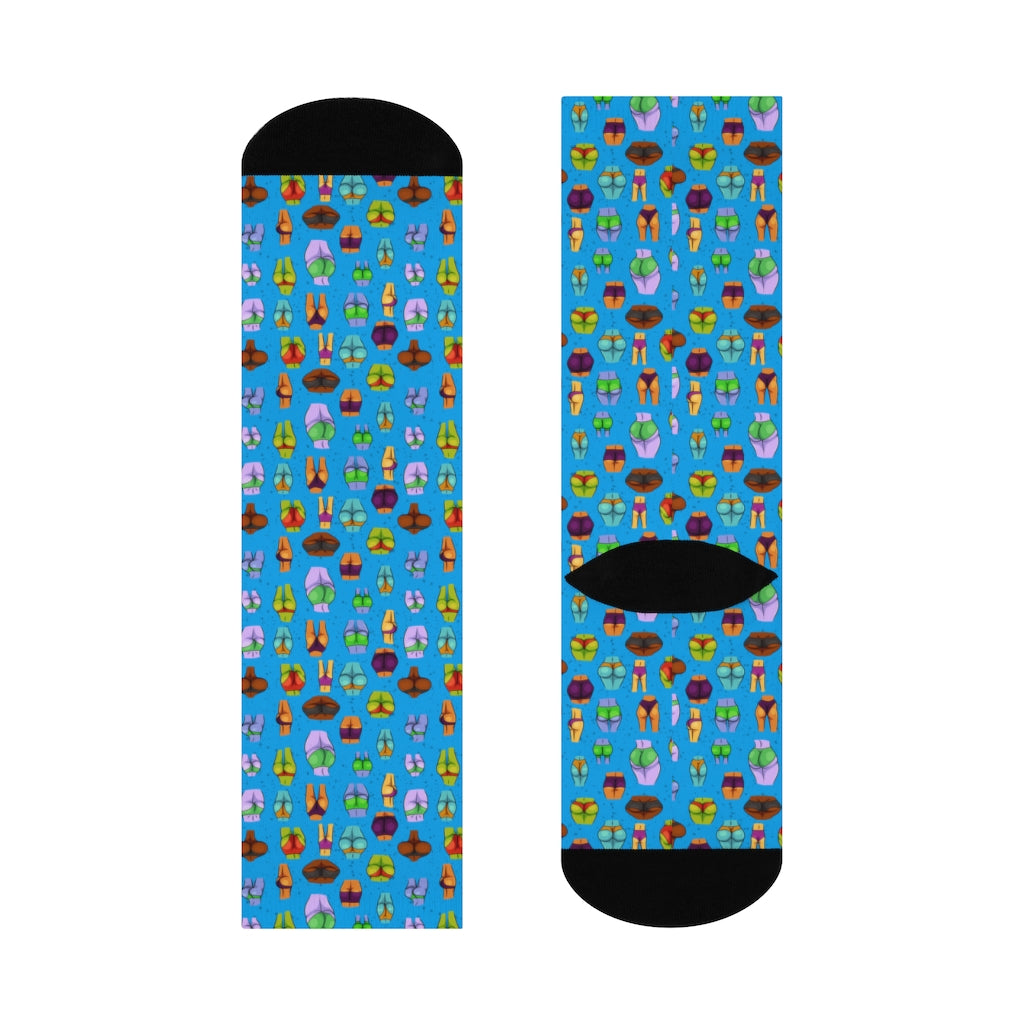 Booty Crew Socks (BLUE)
