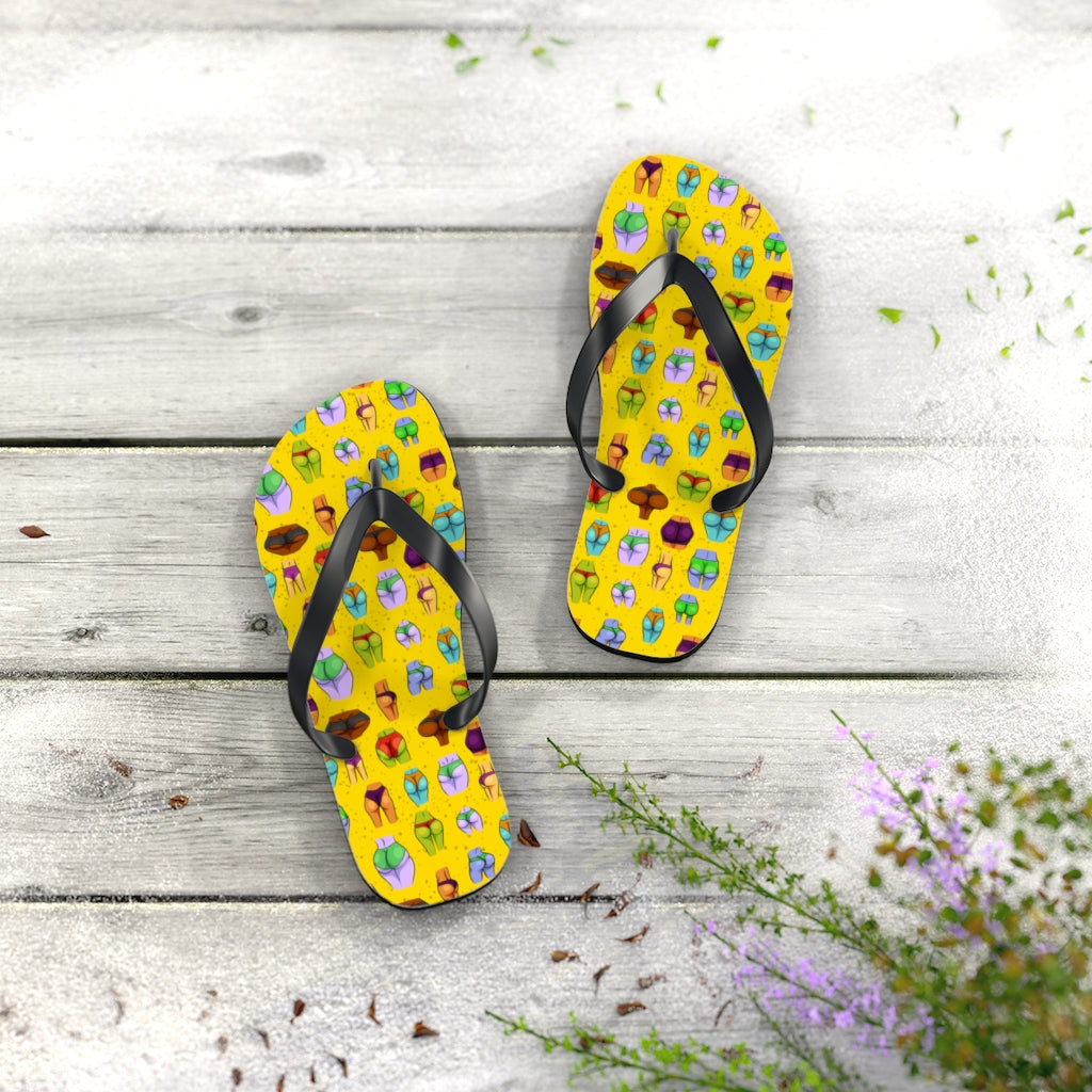 Beaucoup Booty Flip Flops (YELLOW)