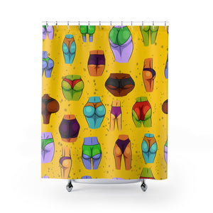 Beaucoup Booty Shower Curtain (YELLOW)