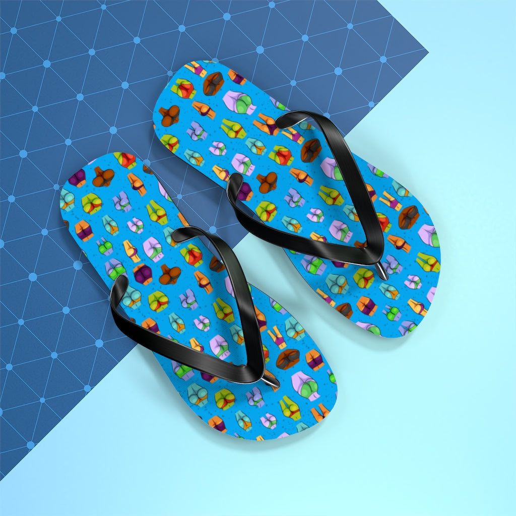 Beaucoup Booty Flip Flops (BLUE)
