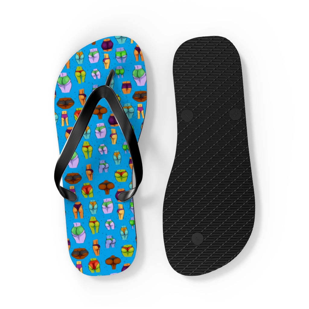 Beaucoup Booty Flip Flops (BLUE)