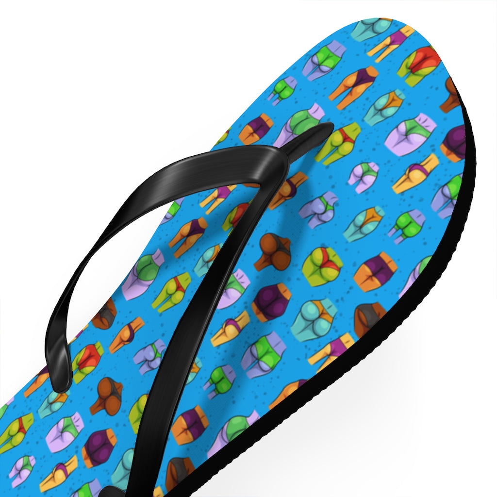 Beaucoup Booty Flip Flops (BLUE)