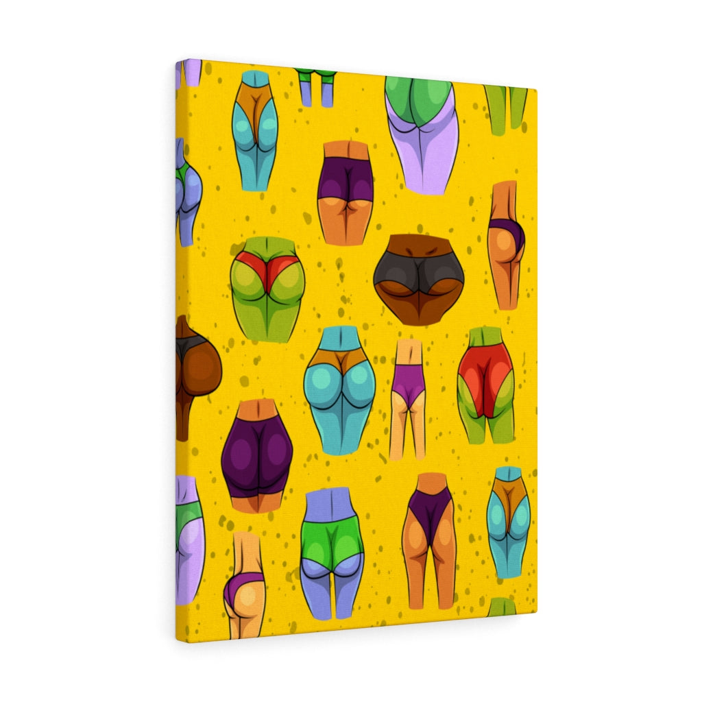 Yellow Beaucoup Booty Canvas Wall Art