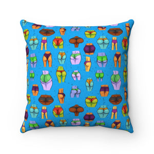 Beaucoup Booty Square Pillow (BLUE)