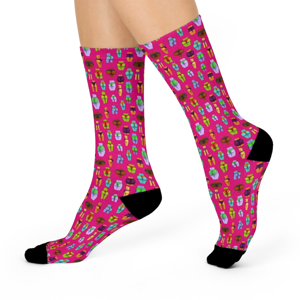 Booty Crew Socks (PINK)