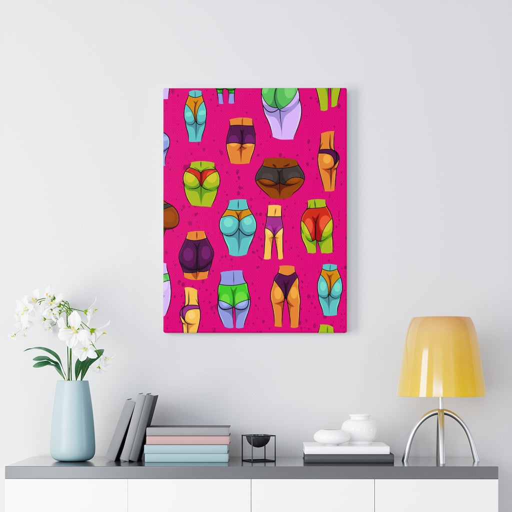 Pink Beaucoup Booty Canvas Wall Art
