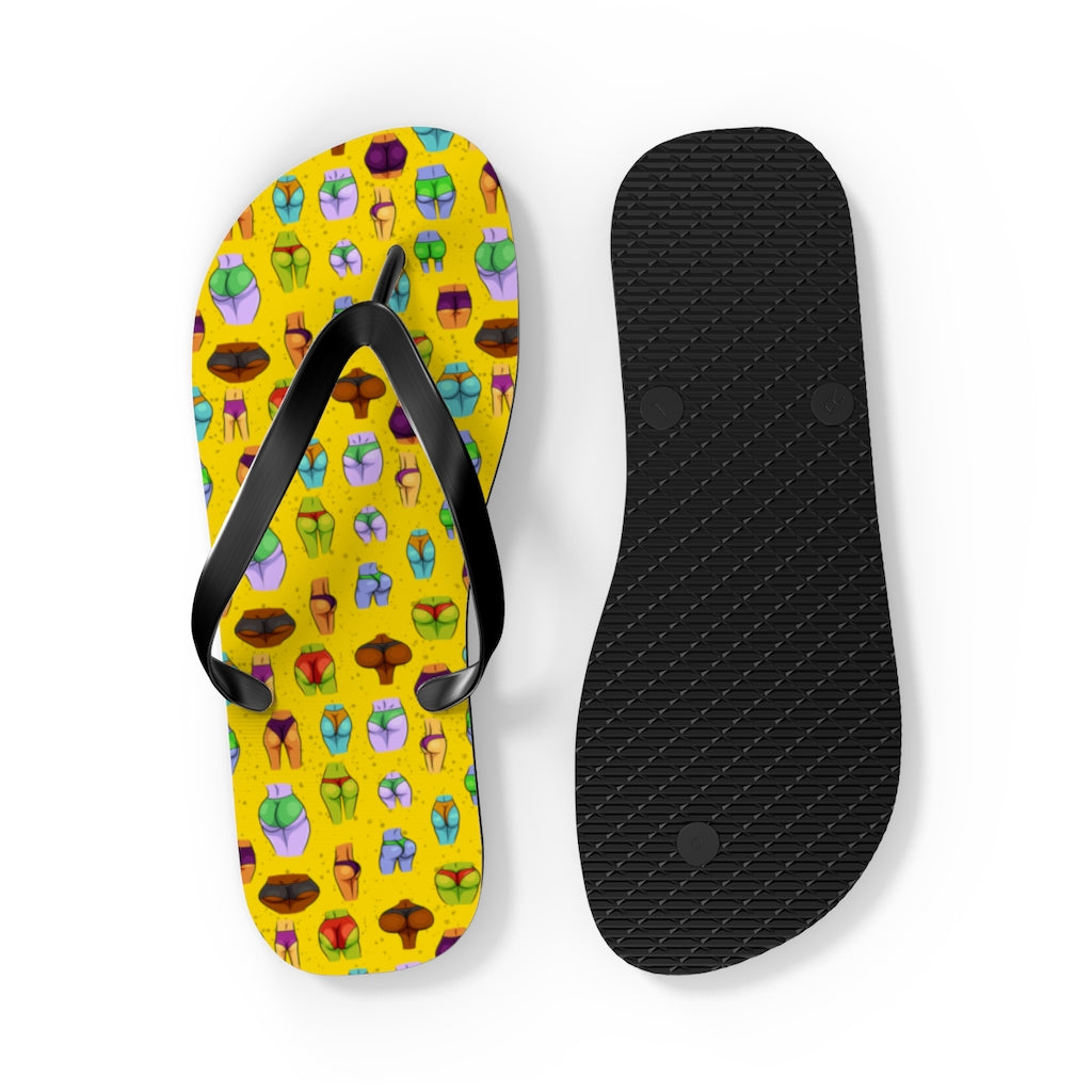 Beaucoup Booty Flip Flops (YELLOW)