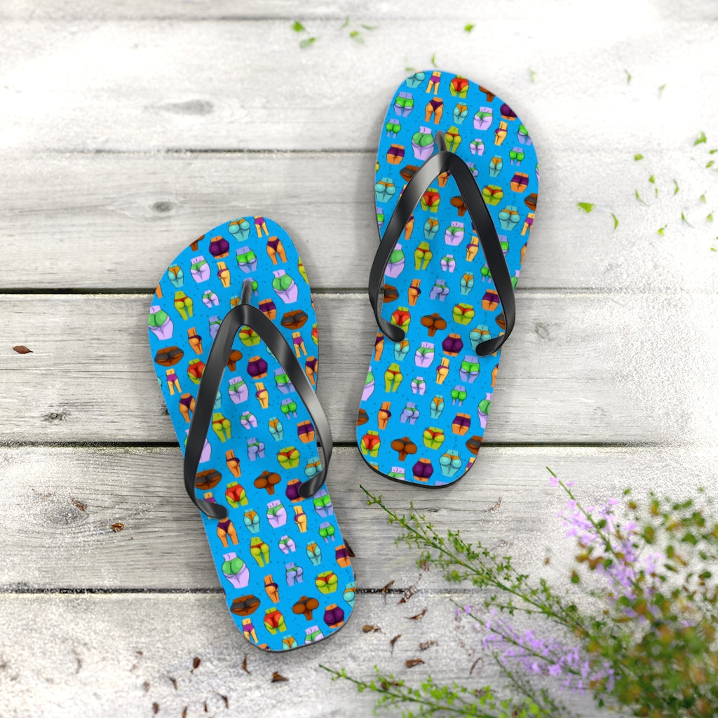 Beaucoup Booty Flip Flops (BLUE)