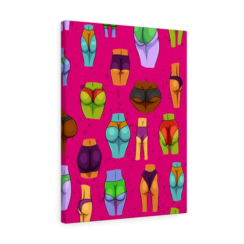 Pink Beaucoup Booty Canvas Wall Art