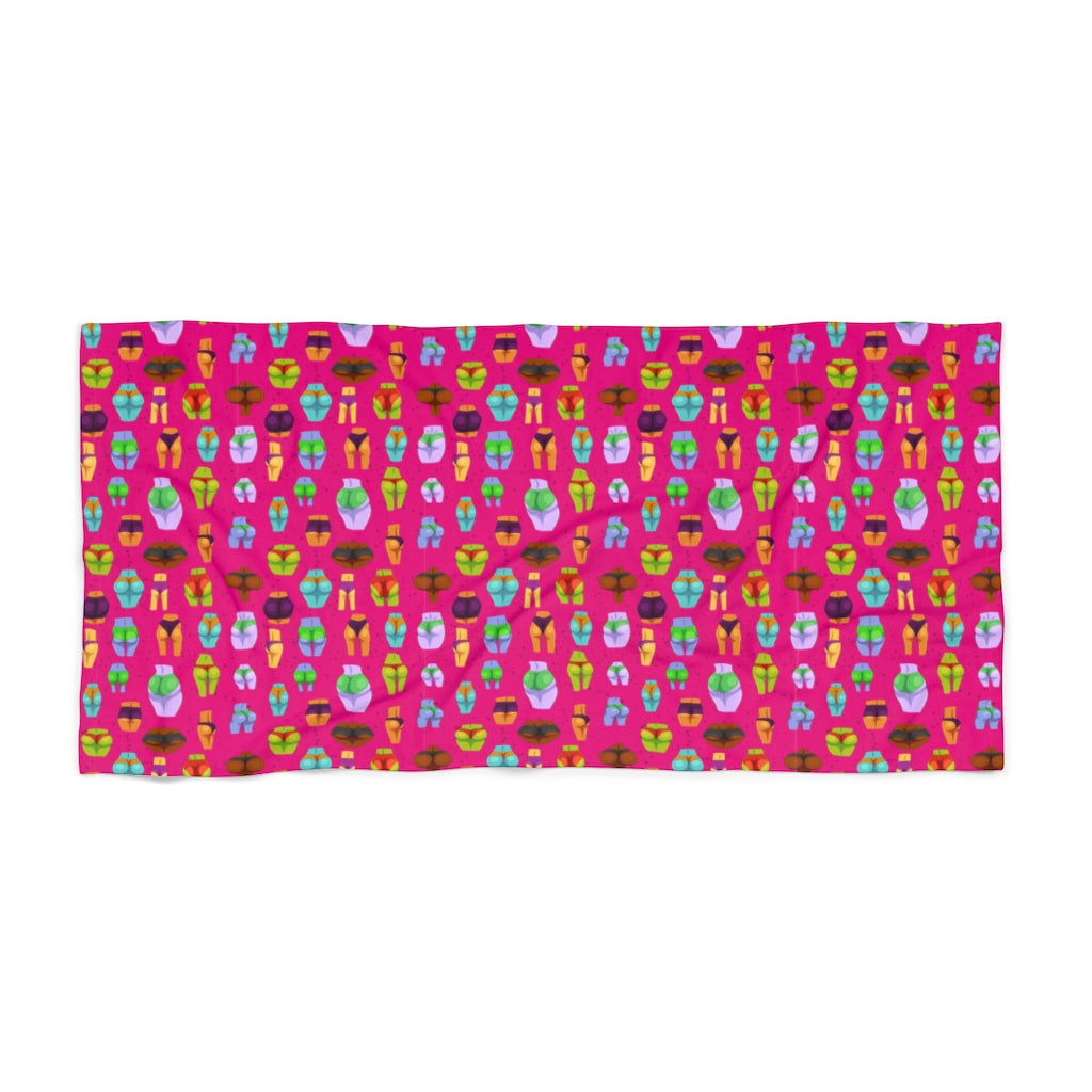 Beaucoup Booty Beach Towel (PINK)