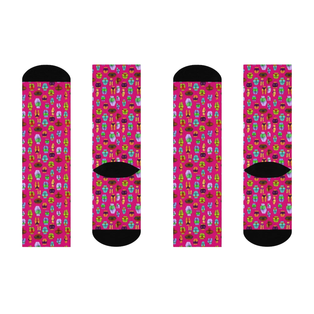 Booty Crew Socks (PINK)