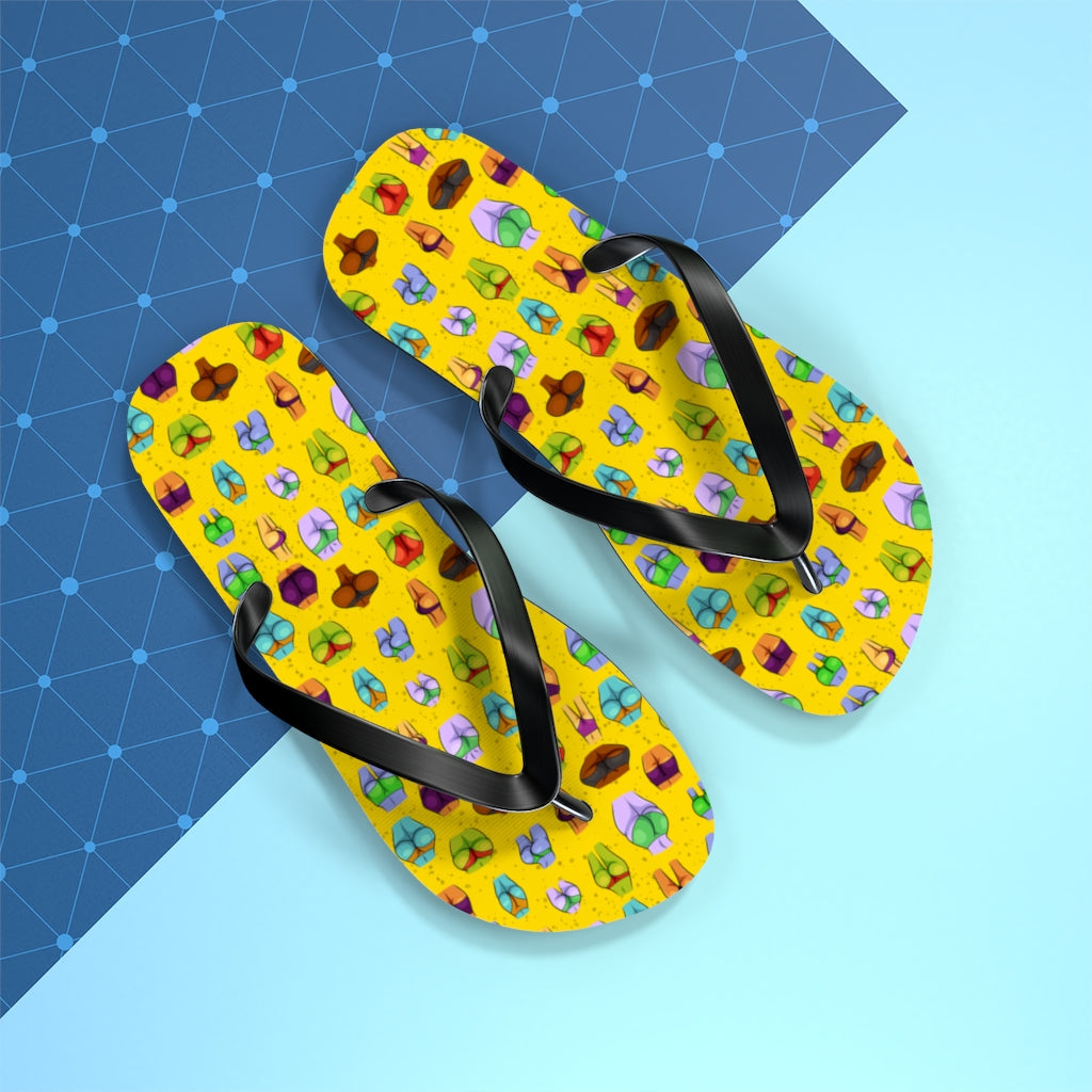 Beaucoup Booty Flip Flops (YELLOW)