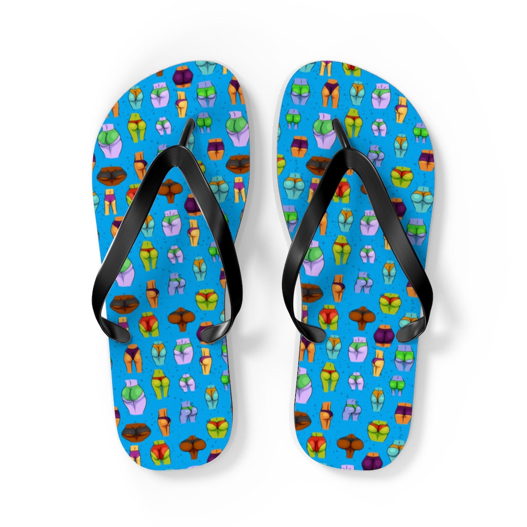 Beaucoup Booty Flip Flops (BLUE)