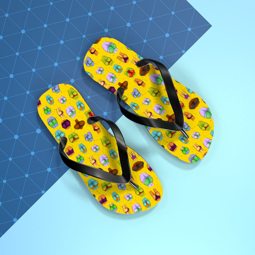 Beaucoup Booty Flip Flops (YELLOW)
