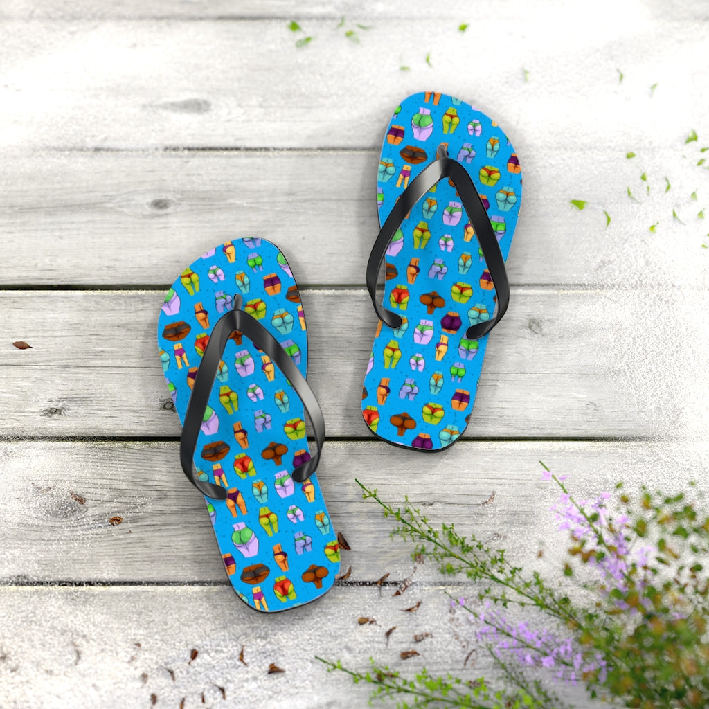 Beaucoup Booty Flip Flops (BLUE)