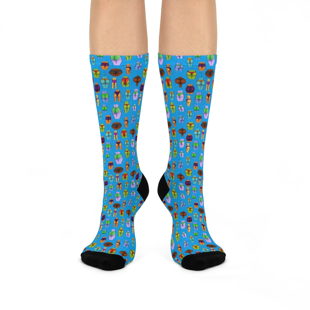 Booty Crew Socks (BLUE)