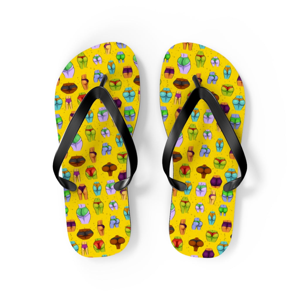 Beaucoup Booty Flip Flops (YELLOW)