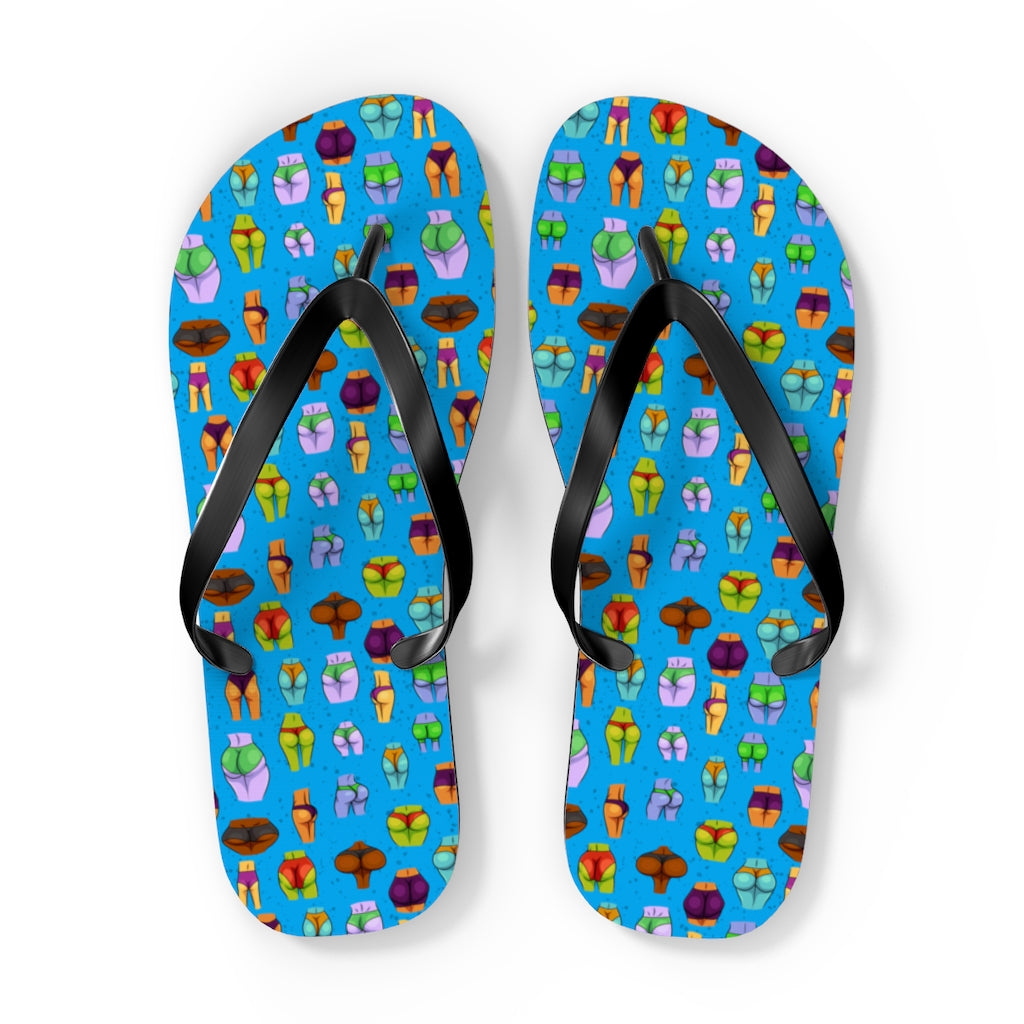Beaucoup Booty Flip Flops (BLUE)