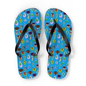 Beaucoup Booty Flip Flops (BLUE)
