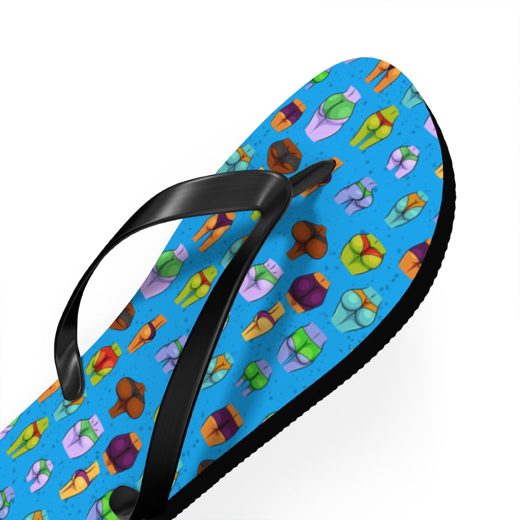 Beaucoup Booty Flip Flops (BLUE)