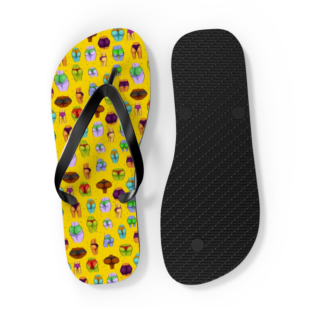 Beaucoup Booty Flip Flops (YELLOW)
