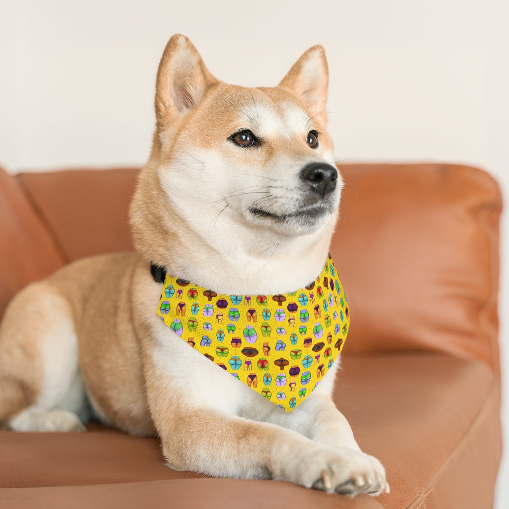Beaucoup Booty Pet Bandana Collar (YELLOW)