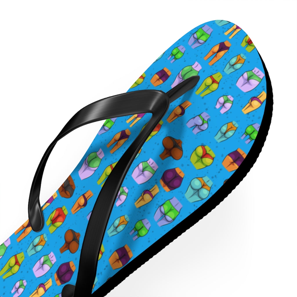 Beaucoup Booty Flip Flops (BLUE)