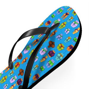Beaucoup Booty Flip Flops (BLUE)