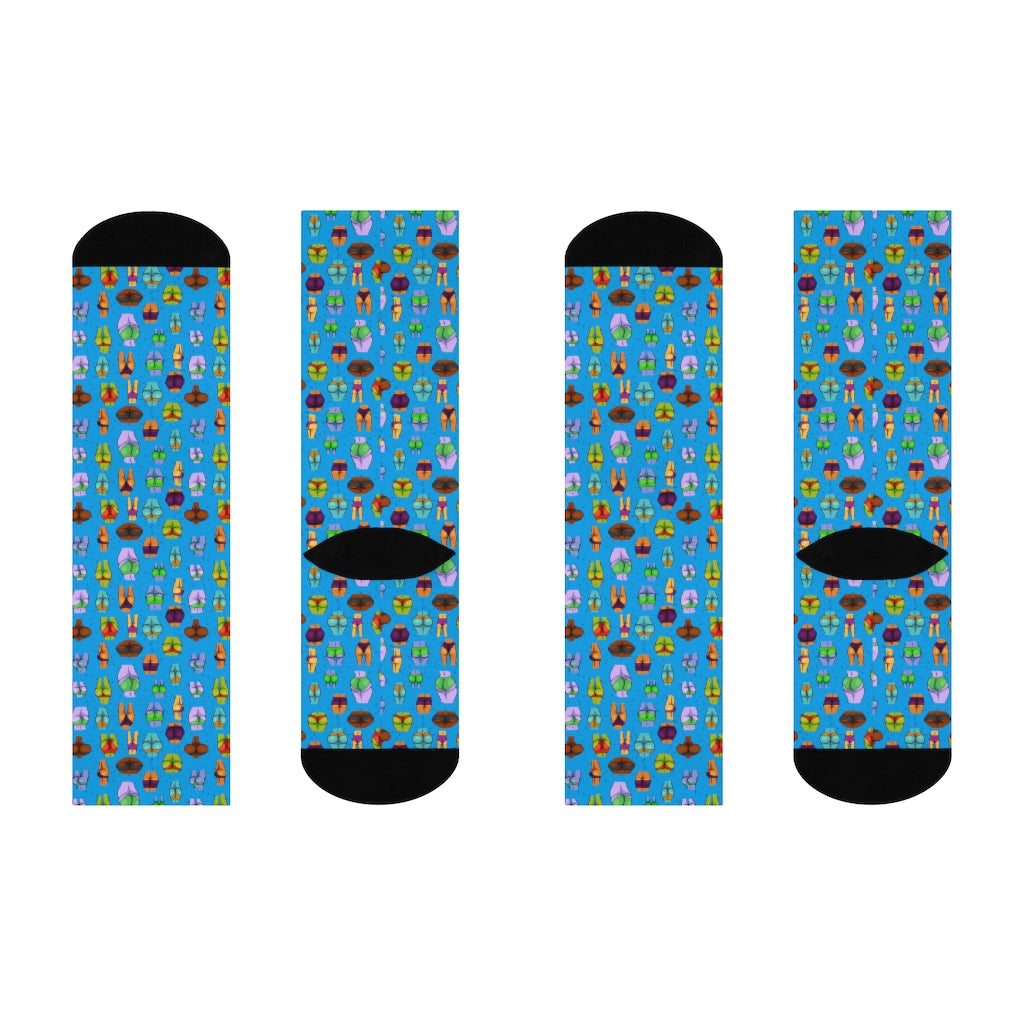 Booty Crew Socks (BLUE)