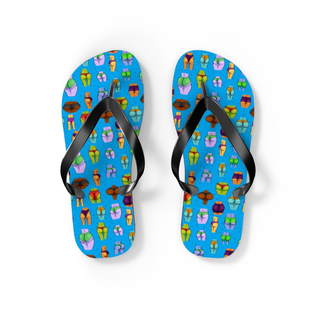 Beaucoup Booty Flip Flops (BLUE)