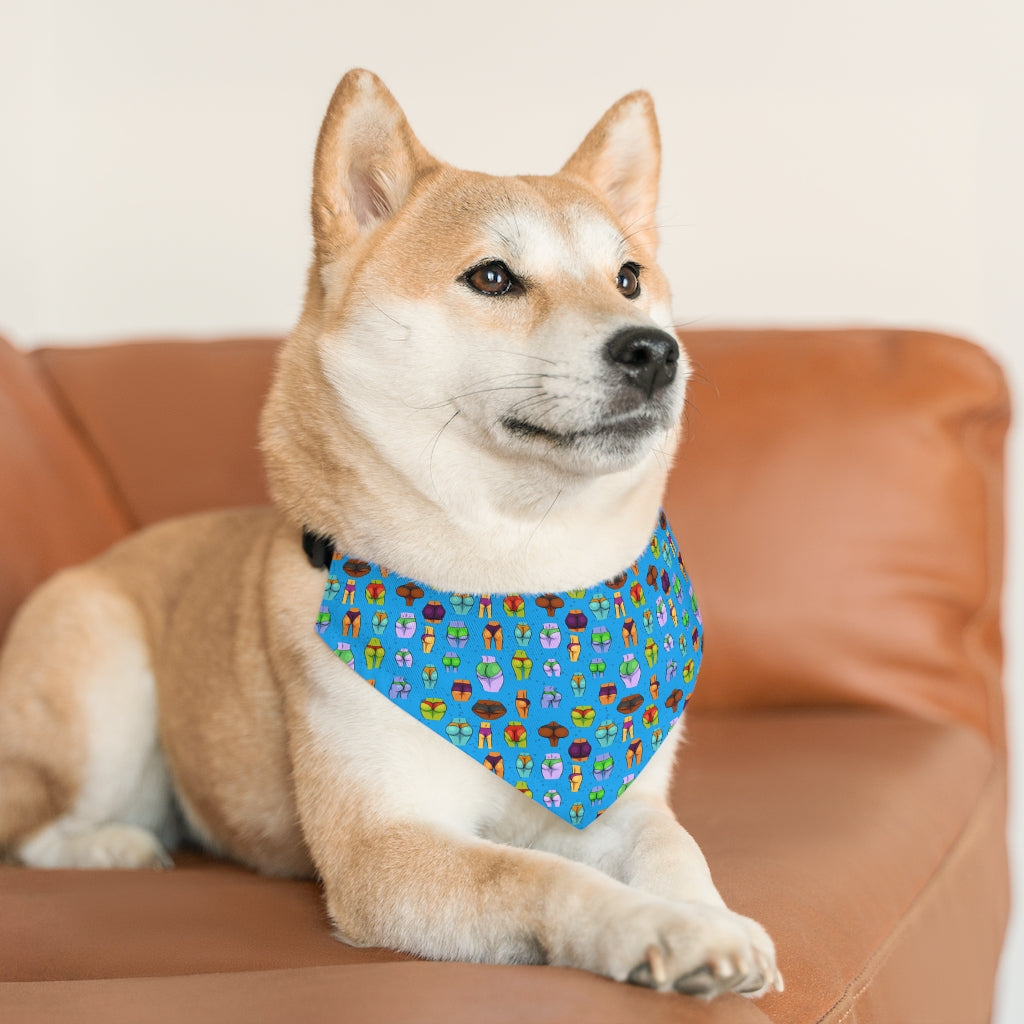 Beaucoup Booty Pet Bandana Collar (BLUE)